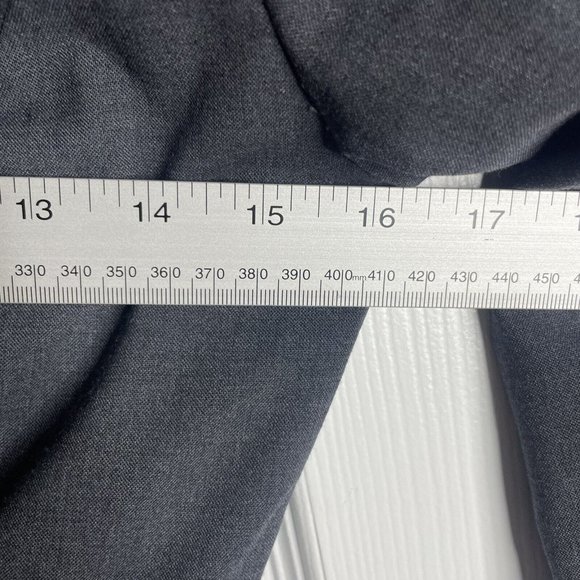 Of Mercer Madison Sheath Dress Womens 0 Half Sleeve Gray Virgin Wool Flaw - Picture 3 of 8